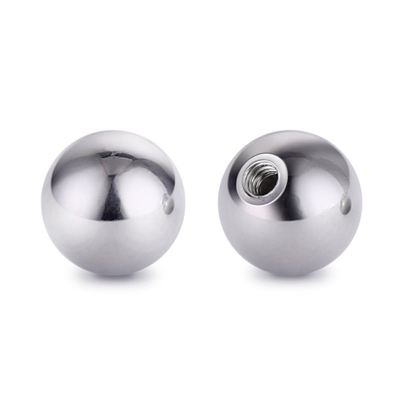COTTVOTT Threaded 316L Steel Replacement Balls Piercing Parts for Body Jewelry Labret Belly Rings Tongue Barbell 14G Pack of 10 (10pcs 14G 3mm) - Image 4